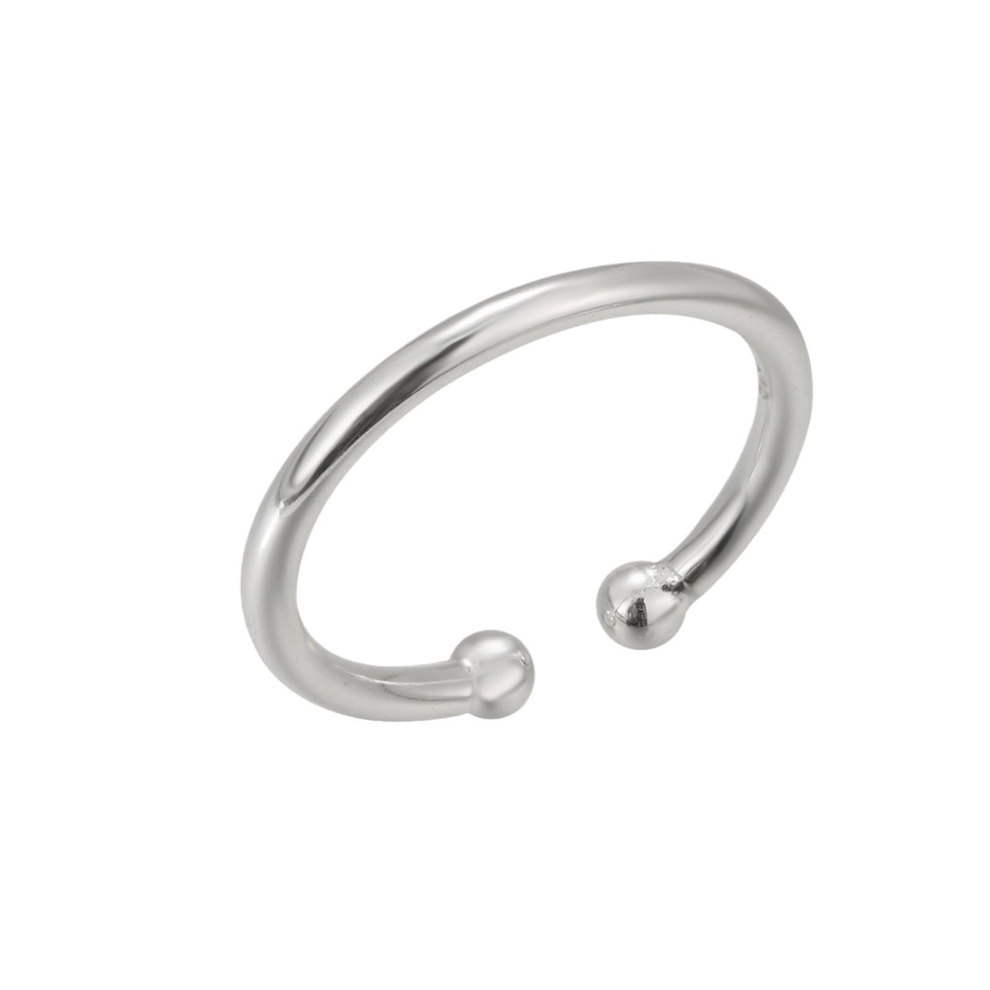 S925 Sterling Silver Simple Bracelet Women's Opening Toe Ring