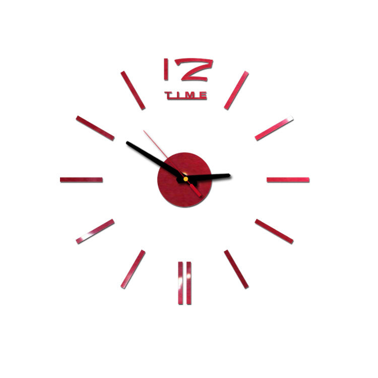 Creative Acrylic Wall Clock Diy Mirror Wall Clock Decoration Clock Sticken On The Wall