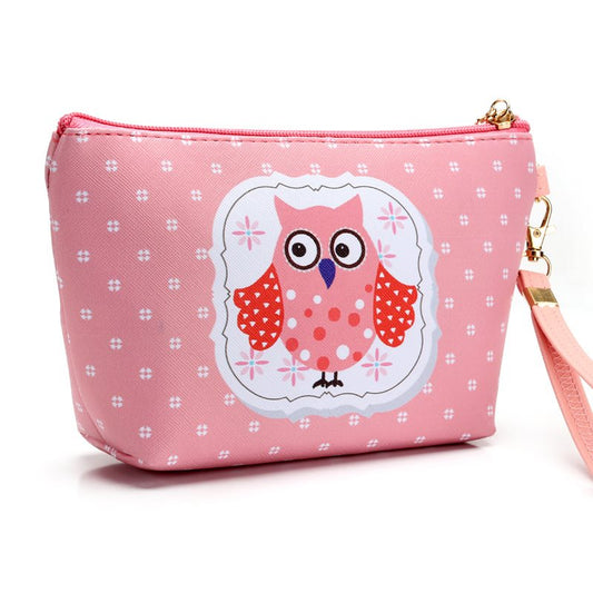Owl makeup bag lady hand bag