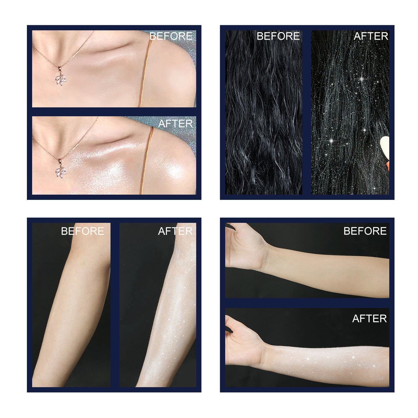 Brightening Glitter Facial Body Clavicle Hair Highlight Spray Evening Party Atmosphere