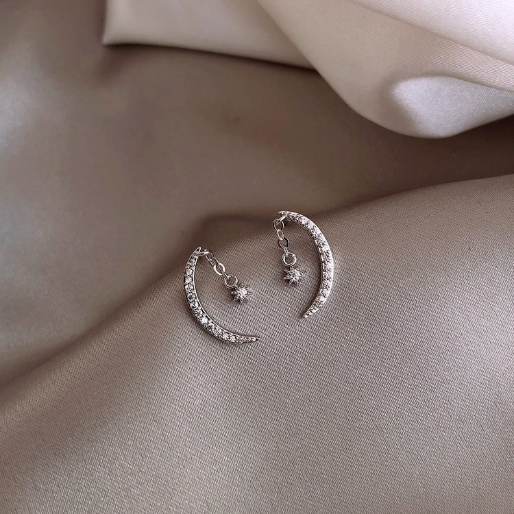 Zircon Moon Earrings Xingyue Earrings Earrings