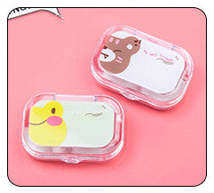 Portable Contact Lens Case Cosmetic Case Cute Candy Color Contact Lens Companion Case Nursing Case