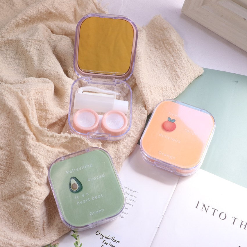 Like Yu Hanfeng Simple Fruit Meitong Companion Box Ins Cartoon Contact Lens Box Letu Can Be Customized As715