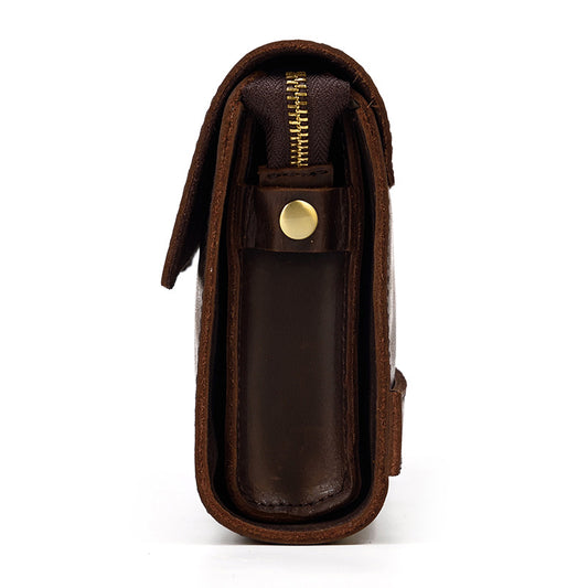 Leather Clutch Retro Men's Clutch Crazy Horse Leather Multifunction Wallet