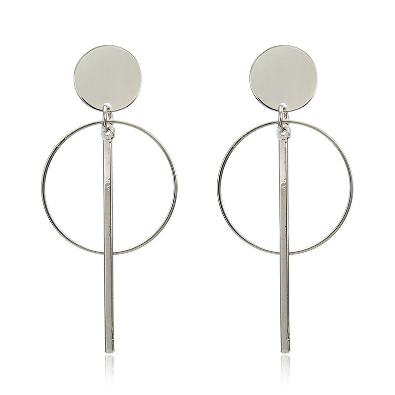Circle Tassel Earrings Stud Earrings