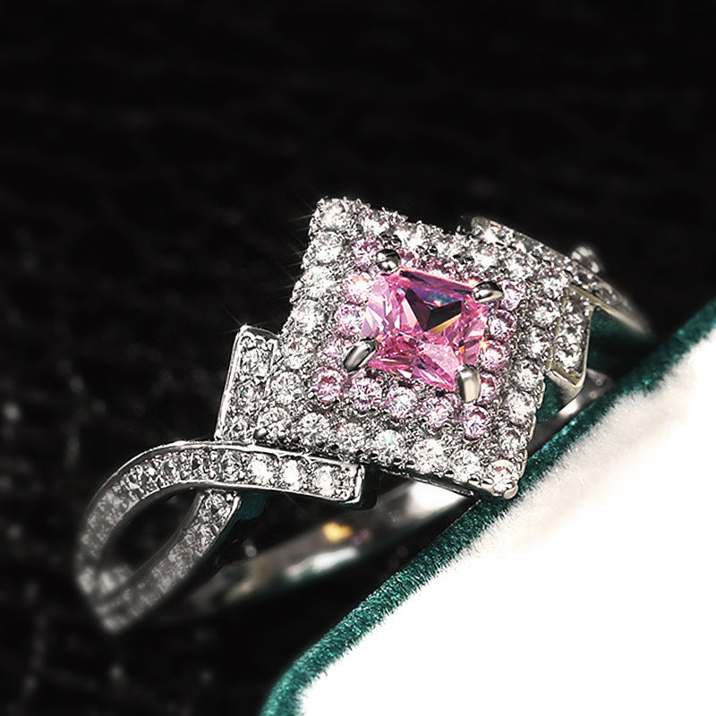 Creative Cross-wound Diamond Zircon Ring, Versatile Jewelry