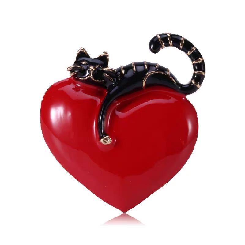 Love cat brooch accessories brooch