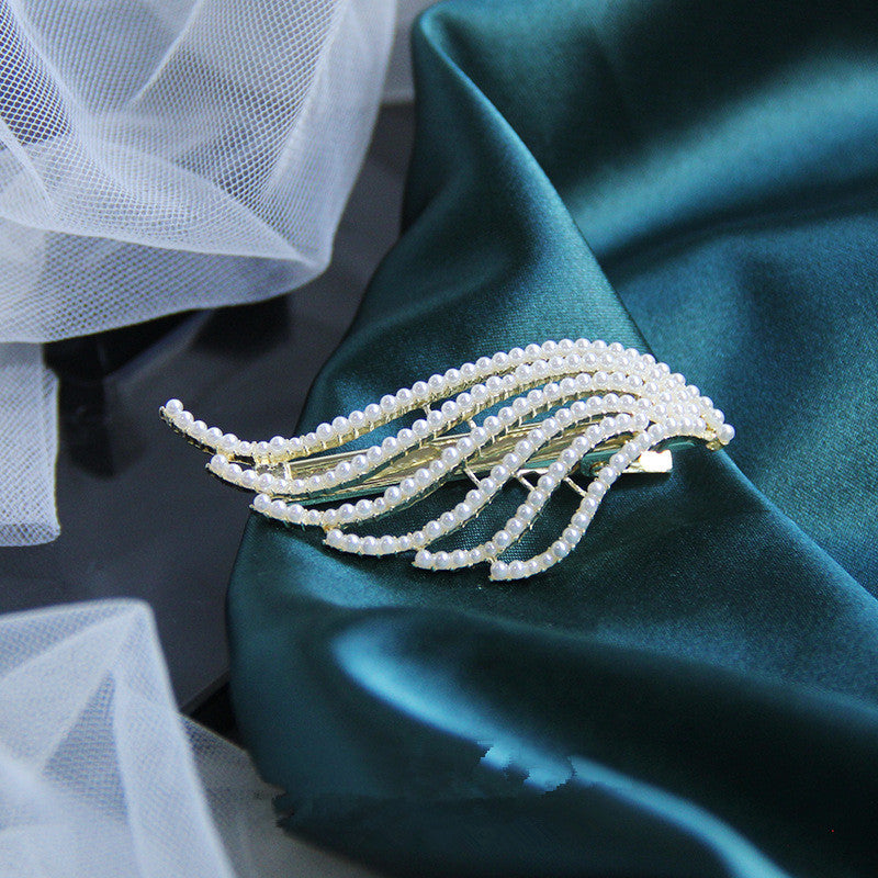 Wing hairpin shines rhinestone girl word clip hairpin