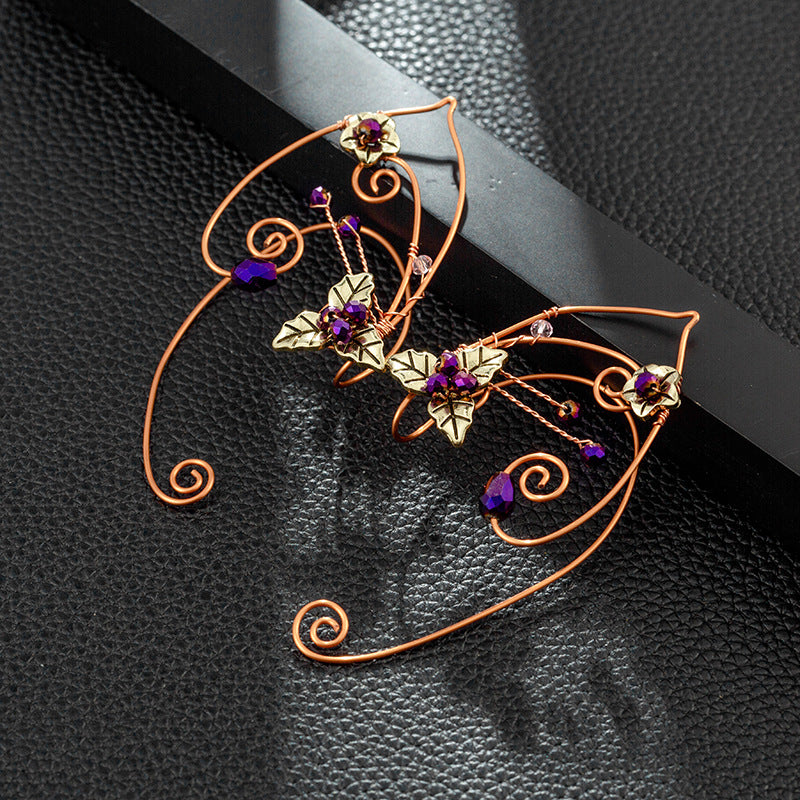Handmade Pagan Elf Ear Clip Earrings Fairy Elves Ear