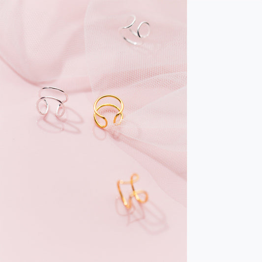 Double-layer line ear clip without pierced earrings