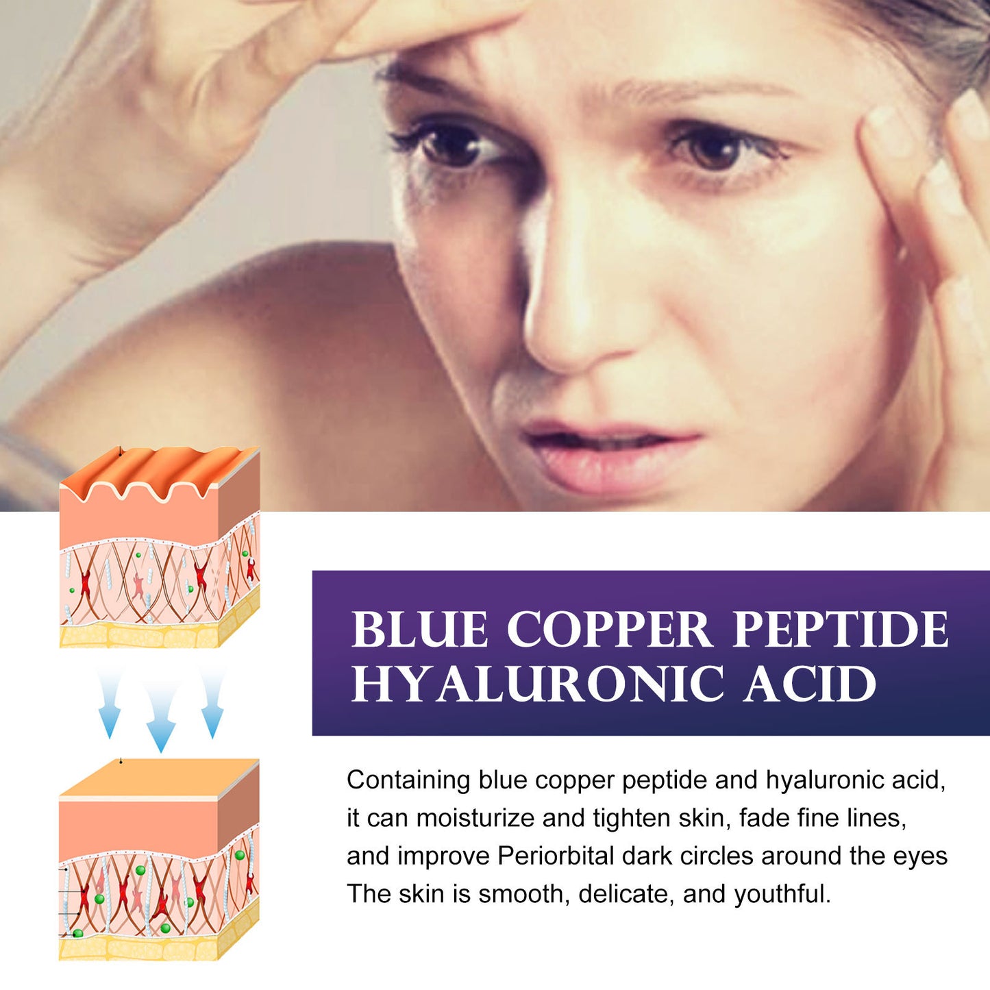Blue Copper Peptide Hyaluronic Acid Moisturizing Anti-wrinkle