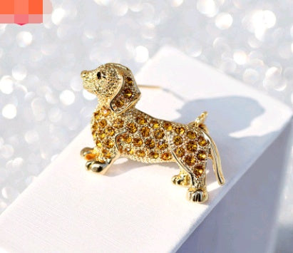Full diamond cute cartoon animal brooch pin