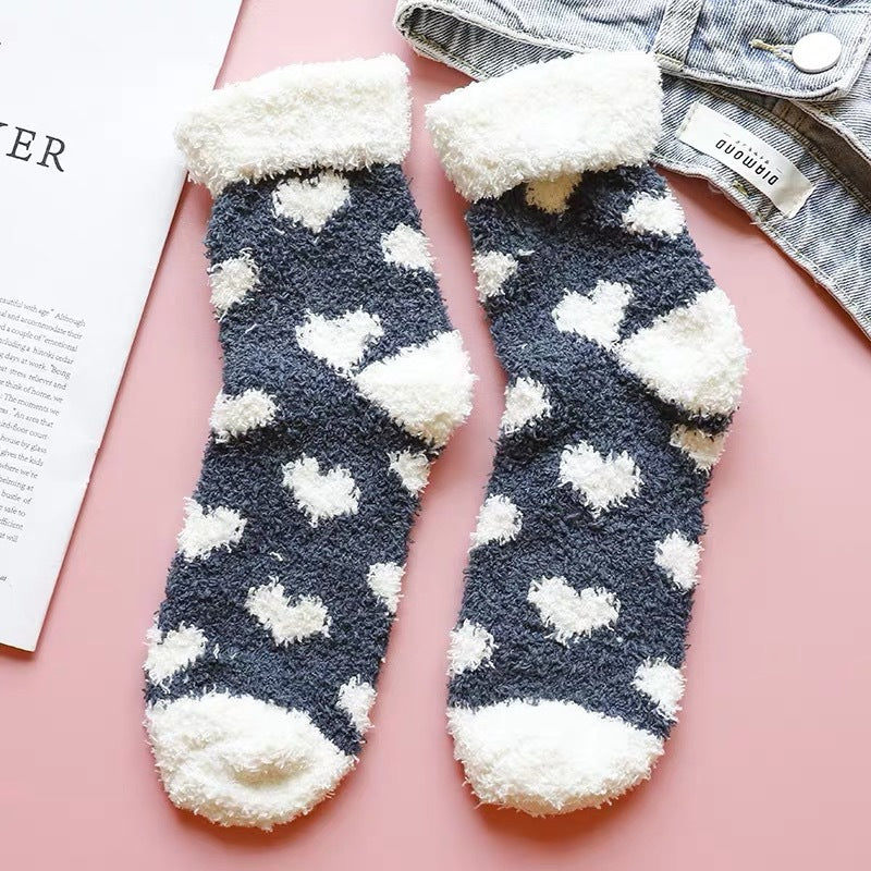 Plush sleeping socks
