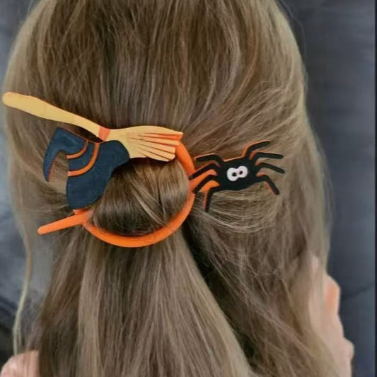 Halloween Barrettes Witch Bat Hairpin