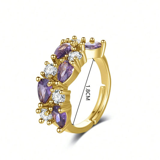 Elegant Bohemian Zircon Ring For Women Street Shooting Jewelry