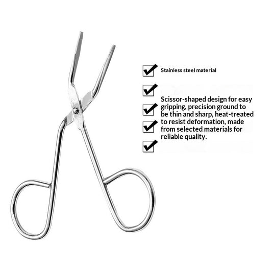 Eyebrow Tweezers Flat-nose And Slanted-nose Small Tweezers For Eyebrows Unisex Tool
