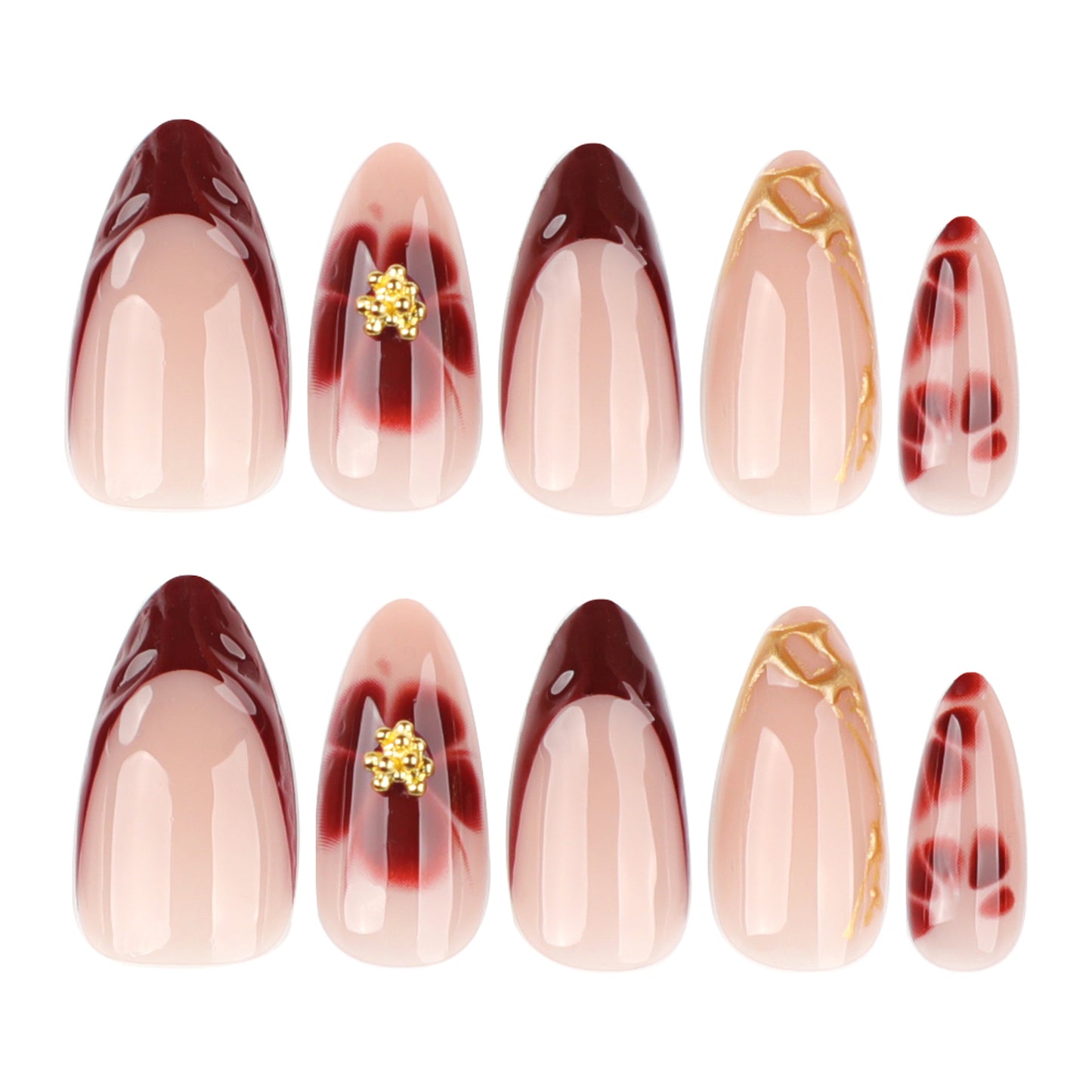 3D Wearable Nail Petals Flower Manicure Fake Nails