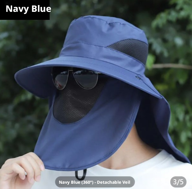 Sunscreen visor with large brim-gray-1 piece