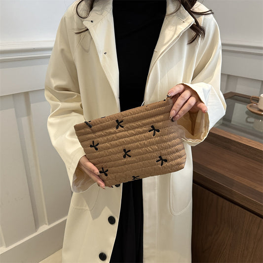 Oxford Cloth Butterfly Print Clutch For Women