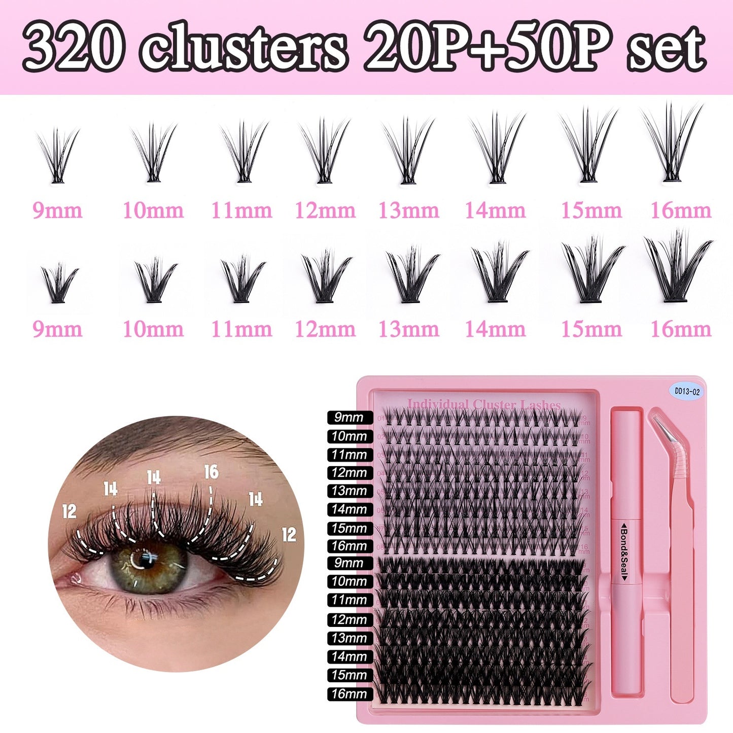 Segmented Hot Melt Single Cluster Large Capacity Thick Eyelash Suit