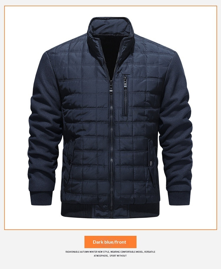 Plaid Casual All-Match Mens Long-Sleeve Jacket