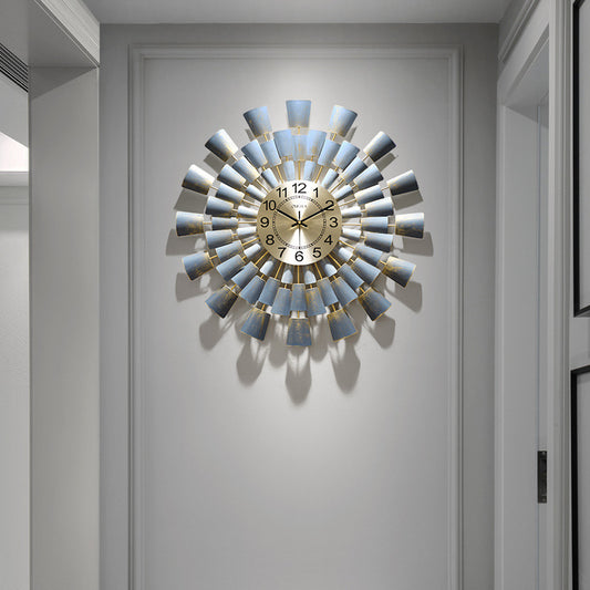 Shang Art Clock Metal Atmosphere Wall Watch Creativity