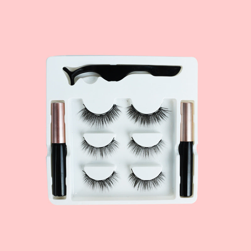 Imitation mink hair magnetic suction false eyelashes