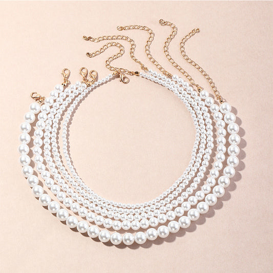 Elegant Round Pearl Necklace Temperament Pearl Necklace