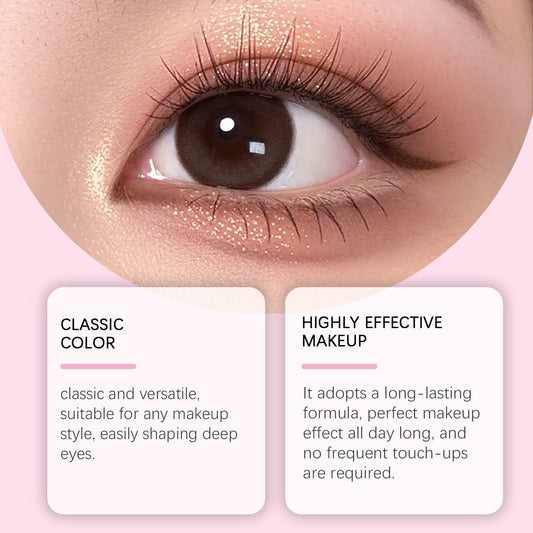 Monochrome Eye Shadow Plate Color Rendering Long-lasting Portable