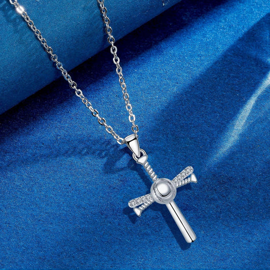 Card New Jewelry Baseball Cross Necklace For Women