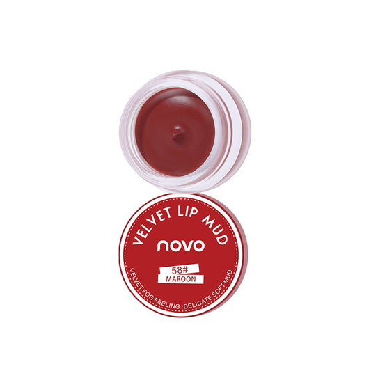 Canned Lip Mud Transparent Red Thin Persimmon Color