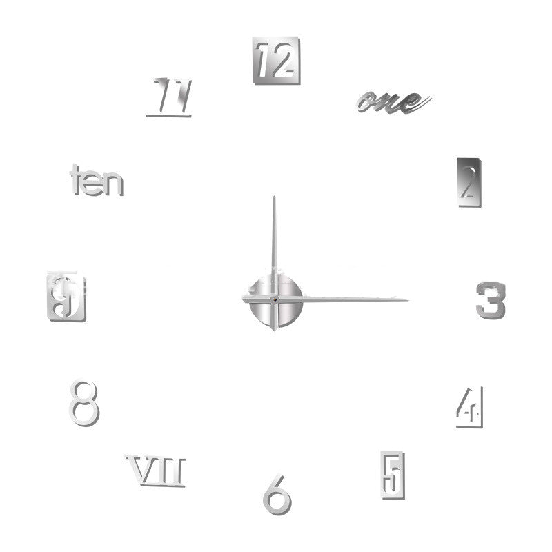 Large Size Diy Wall Clock Round Acrylic Wall Clock