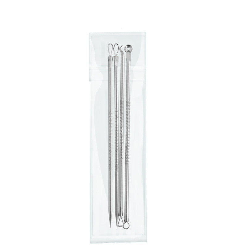 Rose Gold Stainless Steel Acne Needle 4-piece Tool Beauty Acne Blackhead Acne Clip Tool Set