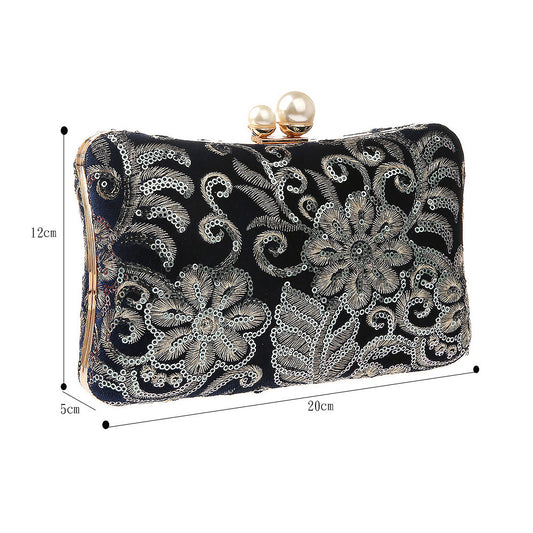 Fashion Sequin Retro Banquet Clutch