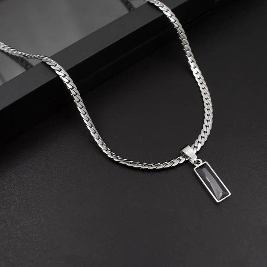 New Black Zircon Pendant Necklace For Women