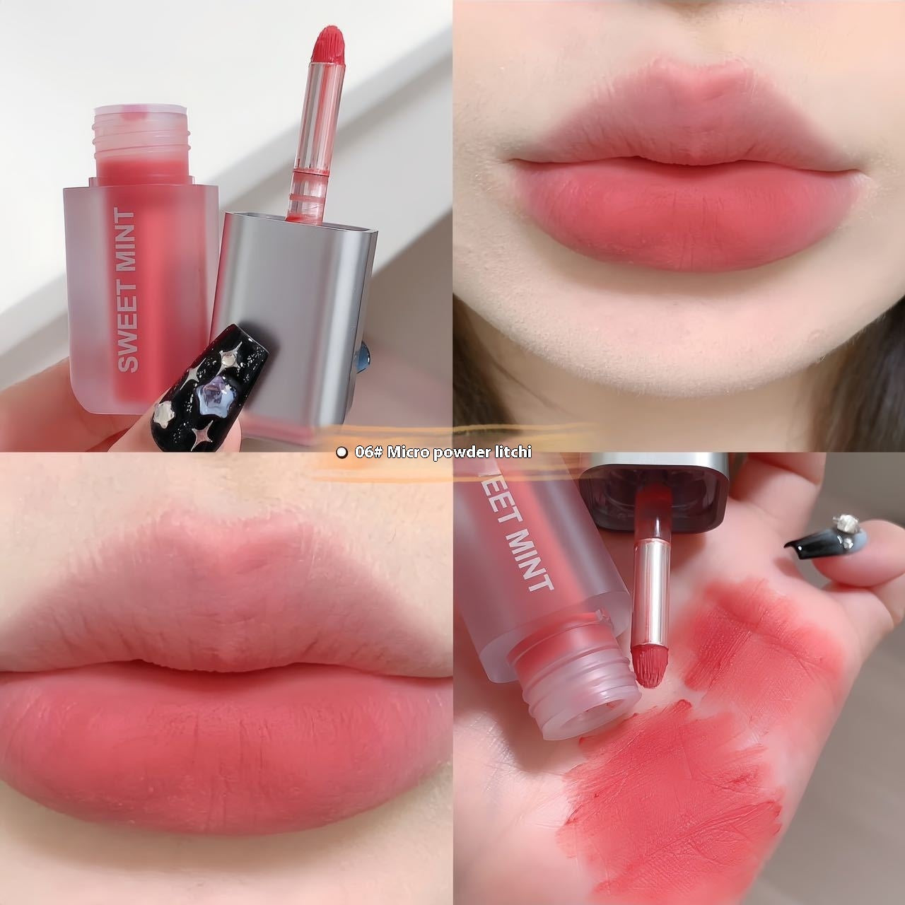 Velvet Lip Lacquer Matte Finish Long Lasting And Does Not Fade No Stain On Cup Lip Mud