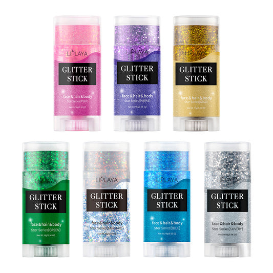 Sequins Stick Three-color Magic Eye Shadow Convenient