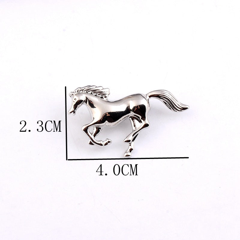 Men's Running Horse Temperament Brooch Pin Buckle