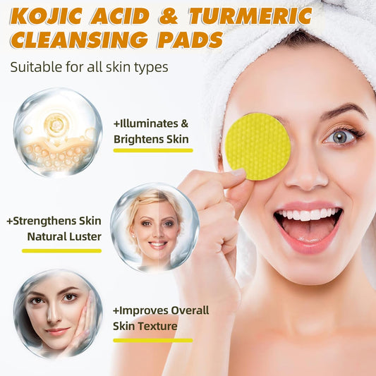 Only Supports Self Pickup With Waybill Amococo Turmeric & Kojic Cleansing Pads Brightened Skin Enriched With Turmeric Root Kojic Acid For Gentle Exfoliation And Tone Evenness