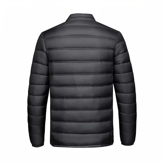 Mens Warm StandUp Collar Zippered CottonPadded Jacket