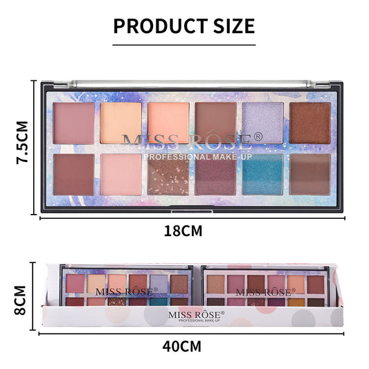 Beauty Shimmer Matte Long Lasting Waterproof Makeup Eye Shadow Plate