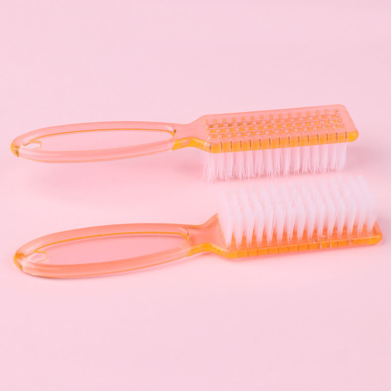 Transparent Long Handle Nail Brush Nail Plastic With Handle Dusting Brush