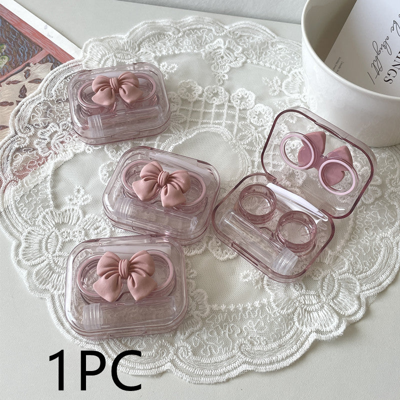 Transparent Contact Lens Case Mini And Simple One-piece Couple Box