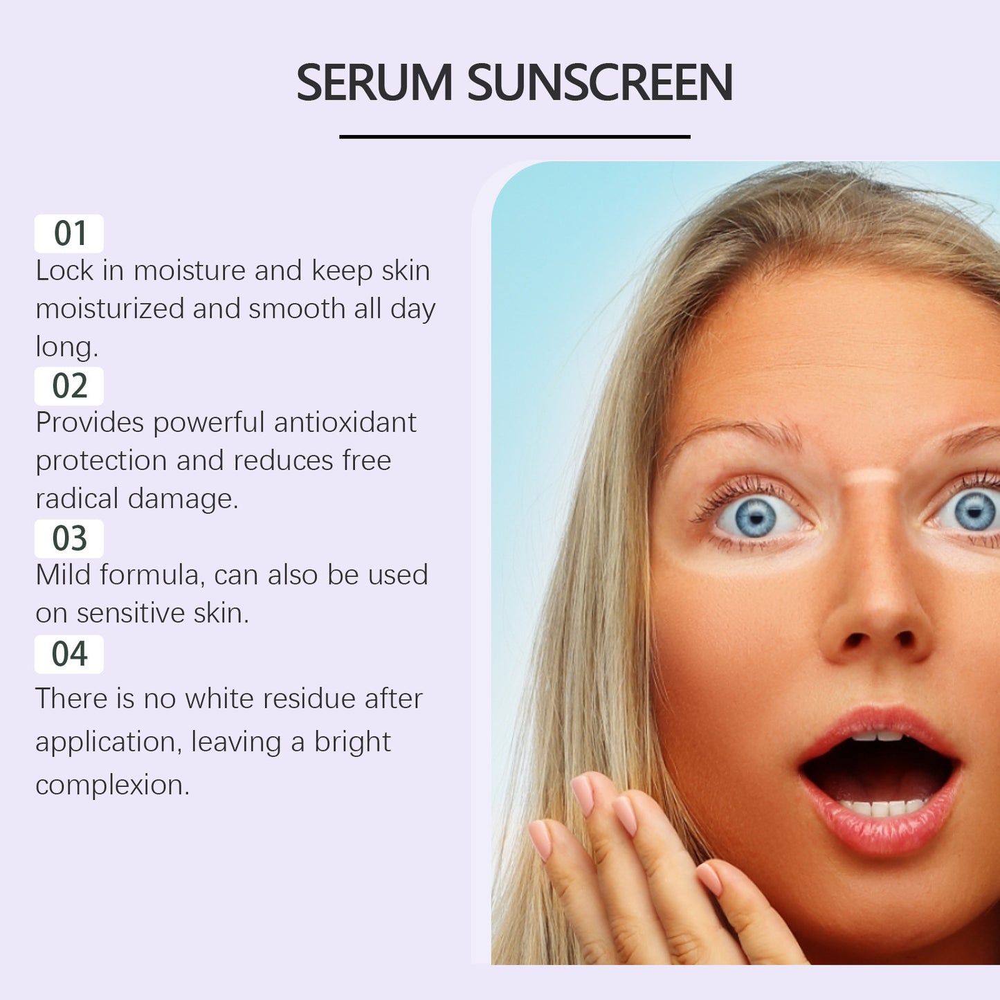 Facial Body Outdoor UV-proof Refreshing Non-greasy Isolation Sun Protection Lotion