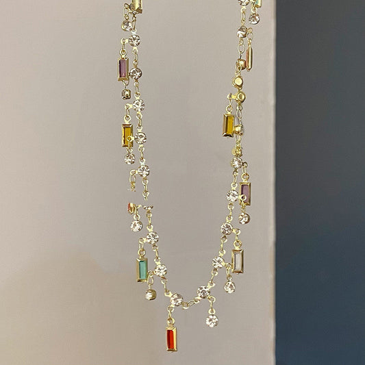 Colorized Butterfly Necklace For Women