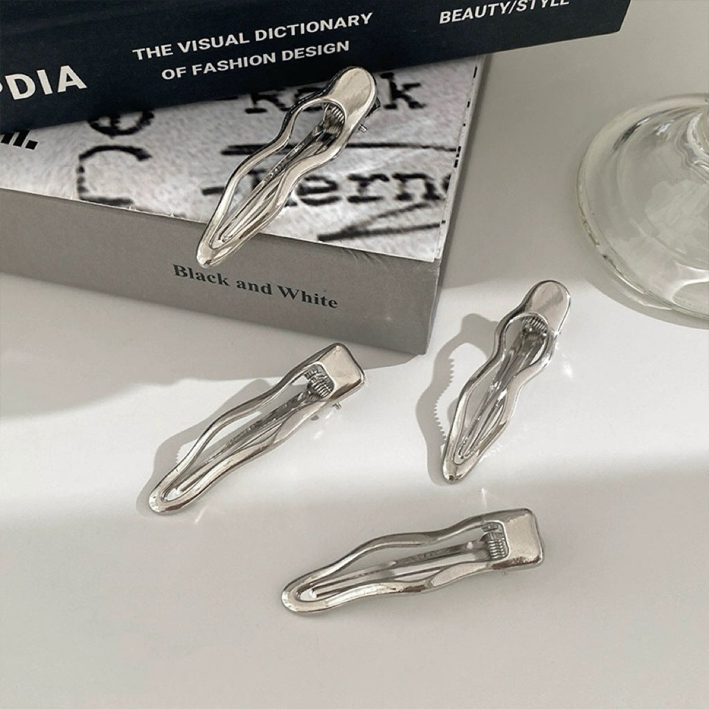 Bangs Duckbill Clip Hairclip Decoration Female Metal Wave Barrettes