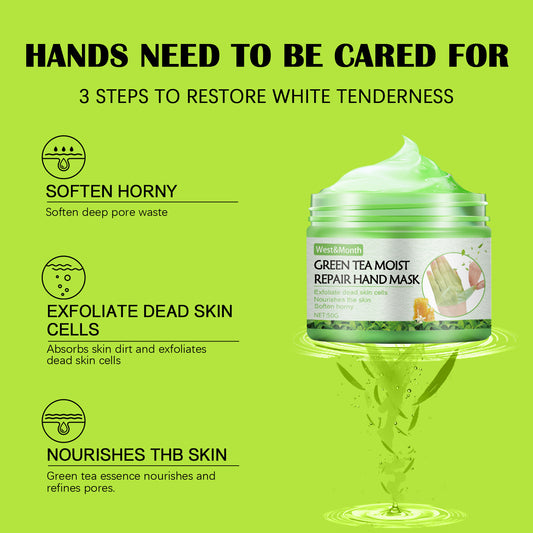 Green Tea Repair Hand Mask Skin Rejuvenation Anti-chapping