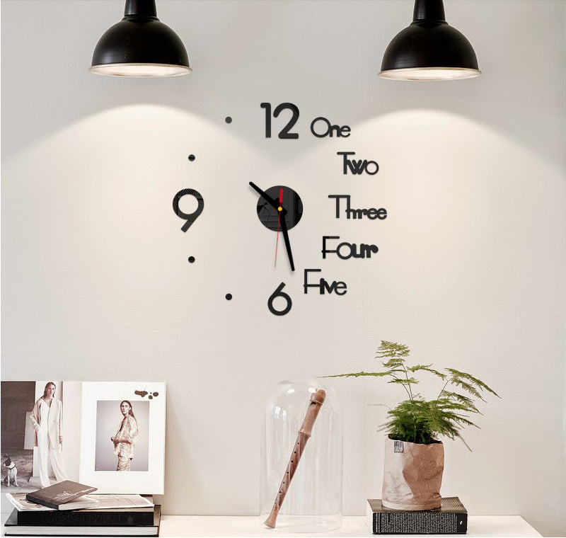 Wall Clock Diy Clock Mute Clock Sticken On The Wall