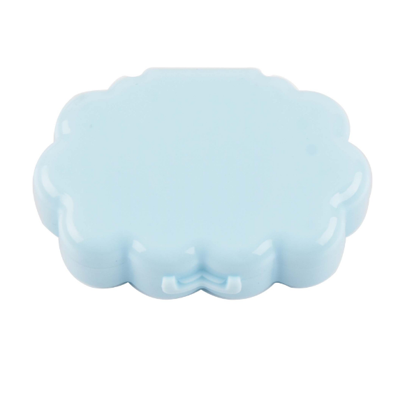 Portable contact lens case-transparent pink-1 set