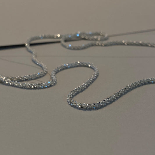 Italian Twist Sparkling Pure Necklace Plain Necklace